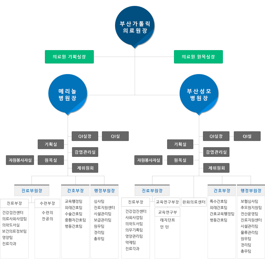 부산가톨릭의료원 조직도